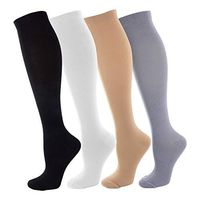 NOVAYARD Compression Socks for Men & Women Graduated 15-20 mmHg (4 Pairs)