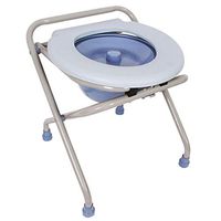 Folding Commode Portable Toilet Seat - Porta Potty and Commode Chair for Camping, Hiking, Trips, Construction Sites