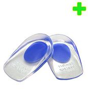HealthyNees Medical Grade Gel Heel Pad Silicone Cups Ankle Heel Pain Relief Cushion Shock Absorb Support (Blue)
