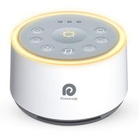 Dreamegg D1 Sound Machine - White Noise Machine with Baby Night Light for Sleeping, High Fidelity Sounds, Timer & Memory Feature, Sound Machine for Baby Adults, Home, Office, Travel (White)
