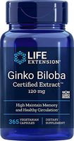Life Extension Ginkgo Biloba 120mg 365 Capsules