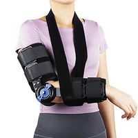 REAQER Hinged ROM Elbow Brace with Strap Adjustable Arm Support Stretched Post Op Elbow Fracture Rehabilitation