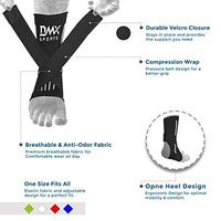 DMX Sports Ankle Support Guard for Muay Thai, Boxing, Kickboxing, MMA - Extra Stitching for Strong Support and Better Safety (Pair) (Blue)