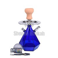 HOOKHA Portable Mini Hookah Set Acrylic Base LED Single Tube Shisha Suit Men and Women Smoker Best Choice - Suitable for Indoor/Outdoor/bar/beach/29cm