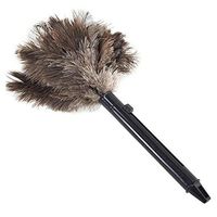 Xiao Microfiber duster, ostrich feather duster, chicken feather duster, car duster duster, interior cleaning brush, car accessories, storage type dust collector (Size : 42cm)