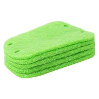 TraveT 5pcs Scouring Pads Heavy Duty Household Cleaning Scrubber with Non-Scratch Reusable Scour Pads,Green