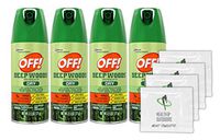 Off! Deep Woods Dry Aerosol Insect Repellent, 2.5 Ounce (4 Count) + (4) Bonus Wipes
