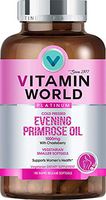 Vitamin World Platinum Evening Primrose Oil 1000mg | Premium Women's Supplement feat. Chasteberry to Provide Support for Symptoms of PMS, 180 Softgels