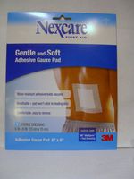 Nexcare Gentle And  Soft Adhesive Gauze Pad 6" X 6", 1 ct Packages