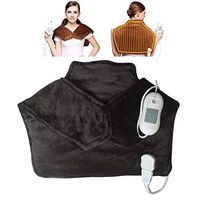 WGIRL Heat Pad Neck, Shoulder & Upper Back Washable Electric Heating Pad Therapeutic, 3 Heating Settings, Auto Timer Shut Off,Black