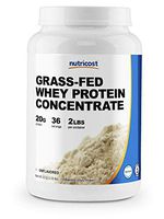Nutricost Grass-Fed Whey Protein Concentrate (Unflavored) 2LBS - Undenatured, Non-GMO, Gluten Free, Natural Flavors