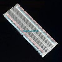 3.3V/5V MB102 Breadboard Power Module MB-102 830 Points Solderless Prototype Bread Board kit 65 Flexible Jumper Wires [Transparent 830]
