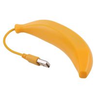 Sacow Ceative Fruit Vegetable Shape Design USB 2.0 4-Port Hub 480Mbps (Banana)