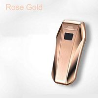 New Dual Arc Lighter USB Rechargeable Windproof Electric Plasma X Beam Lighter Gift (Rose Gold)