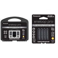 Panasonic eneloop pro High Capacity Power Pack, 8AA, 2AAA, with"Advanced" Individual Battery Charger and Plastic Storage Case & eneloop pro AAA High Capacity Ni-MH Pre-Charged Rechargeable Batteries