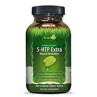 Irwin Naturals Double Potency 5-HTP Extra Mood & Relaxation for Seratonin Production - 60 Liquid Soft-Gels