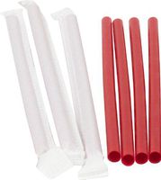 Cell-O-Core GW24/300RED Paper-Wrapped Giant Straw, 7-3/4" Length, Red (24 Packs of 300)