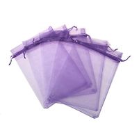 KUPOO Lot of 50 4" x 6"Drawstring Organza Pouch Strong Wedding Favor Gift Candy Bag (Lavender)