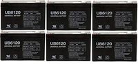 Universal Power Group 6V 12Ah F1 UPS Battery for Streamlight LIGHTBOX - 6 Pack