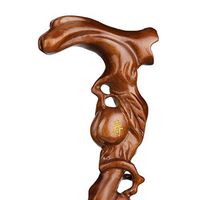 ELIUSI Solid Wood Canes with Rubber Tip, Lightweight Handcrafted Wood Carved Walking Stick for Men and Women,Canes 2_35inch