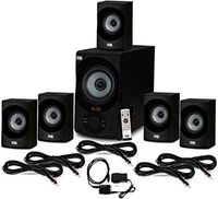 Acoustic Audio AA5172 Home 5.1 Bluetooth Speaker System with Optical Input and 5 Extension Cables