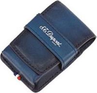 S.T. Dupont Leather Lighter Case Maxijet Ligne 2 8 Slim 7 Minijet Initial/Blue