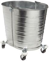 Impact WH350 Oval Galvanized Steel Bucket with 2" Casters, 35 qt Capacity