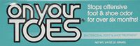 On Your Toes Foot Bactericide Powder - Eliminates Foot Odor for Six Months, 3/4 oz - Two Pack