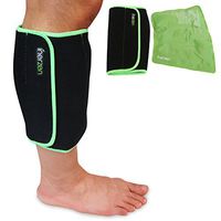 Inerzen Shin and Calf Support Hot and Cold Gel Therapy Wrap - Includes Hot or Cold Gel Pack for Pain Relief - Microwavable, Freezable, Reusable (One Size Fits All)