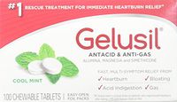 Gelusil Antacid/Anti-Gas Tablets Cool Mint, 100 Tablets