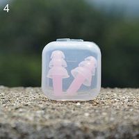 2 Pcs Silicone Ear Plugs Comfortable Anti Noise Snore Study Sleep Earplugs for Sleeping, Snoring, Studying, Loud Events, Traveling and Concerts Noise Reduction Insulation Protection - Pink