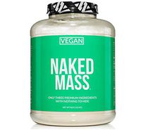 Naked Vegan Mass – Natural Vegan Weight Gainer Protein Powder – 8lb Bulk, GMO Free, Gluten Free, Soy Free & Dairy Free. No Artificial Ingredients – 1,230 Calories – 11 Servings