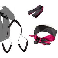 Escolourful Adult Relax Six Toys PU Bundled Bondige Toy Sleeping Eye Mask Set Portable Thigh Restraint Toys for Women Couples