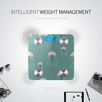 Bluetooth Weight Scale Cartoon Underwater Creature Jellyfish Digital Scales Body Fat Composition Monitor Analyzer with Smartphone App for Body Management-396 Lbs