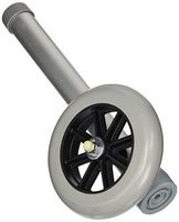 Lumex 603450A AutoStop Walker Wheel, 5" Diameter, Silver (Pack of 2)