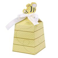 Floratek 50 PCS Baby Shower Favors Cute Honey Bee Design Chocolate Packaging Box Candy Box Gift Box for Kids Birthday Baby Shower Guests Wedding Party Supplies
