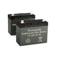 BatteryGuy Battery BG-12550NB - 12V 55AH Replacement for Jazzy 600 ES Replacement Battery Pack (Rechargeable)