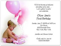 Stacy 1st Birthday Invitations - Set of 20