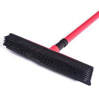Miracle Rubber Broom Bristles Sweeper Squeegee Scratch (Multi-Colors) (Red)