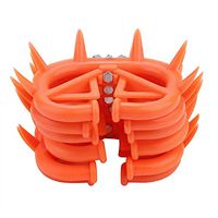 6 Pcs Cow Nose Ring Farm Livestock Animal Weaner Red Plastic Weaning Tool for Calf Cattle Prevent Sucking