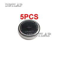 DBTLAP 5 PCS 3.6V LIR2477 Rechargeable Coin Button Cell Battery can Replace CR2477