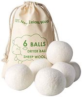 Fabric Softener Wool Dryer Balls (XL 6 Pack) New Zealand Wools by Viable Styles - Hypoallergenic Baby Safe & Unscented Organic Laundry Balls