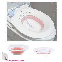 Folding Toilet Sitz Pregnant Women Special Wash Basin Bath Tub Soaking for Pregnant Women Hemorrhoid Patient Care Basin Bathtub (Red)