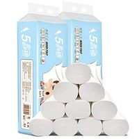 12 Rolls Toilet Paper 5-Ply Home Paper Towels Hotel White Soft Roll Tissue