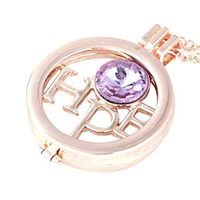 TOPOB Deals Aromatherapy Necklace Vintage Rhinestone Locket Essential Oil Diffuser Necklace and Pad Fragrance Jewelry Gift (E)