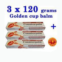 Lot3 X 120g. Counterpain Musclar Pain Tension Relief Haet Analgsic Warm Blam+golden Balm Cup (2g)