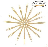 Mydio 300 Pack 3.3inch Eco-Friendly Bamboo Party Forks Mini Forks 300 Ct.