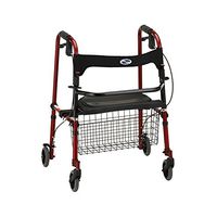 Nova MedicalProducts Healthcare Cruiser De-Light Rolling Walker Red