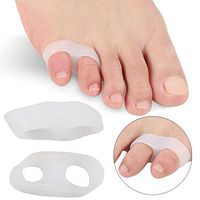 Erholi 2pcs Comfortable Silicone Little Toe Valgus Corrector Separator Straightener Bunion Pads