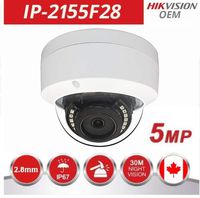 5MP PoE Security IP Camera - Compatible as Hikvision DS-2CD2155FWD-I UltraHD 5MP Dome Onvif IR Night Vision 2.8mm Lens Best for Home and Business Security 2 Year Warranty (White)